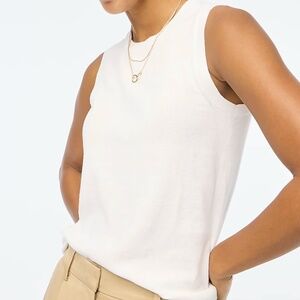 NWT L Large white JCrew Sweater Shell